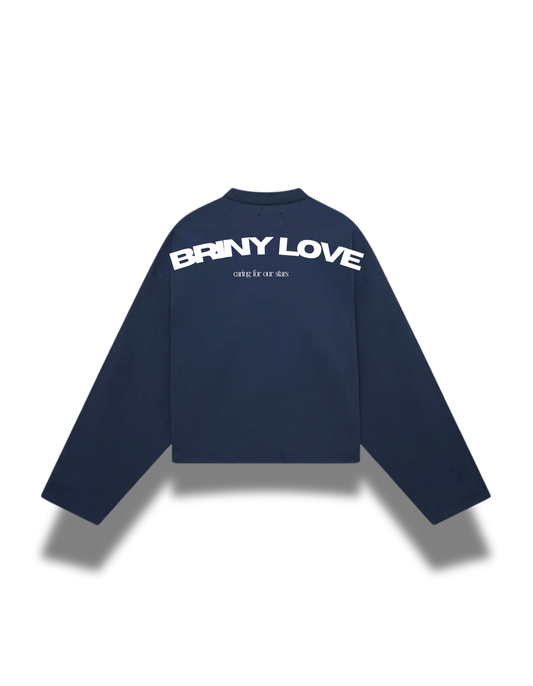 "Briny Love" Lettering - Camiseta Larga